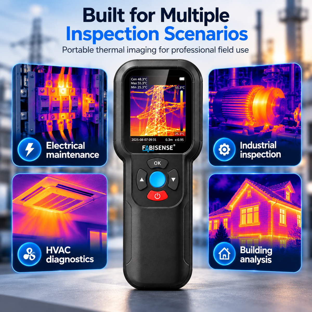 FABISENSE FS203C Thermal Imaging Camera 256×256 | High Resolution Infrared Thermal Camera