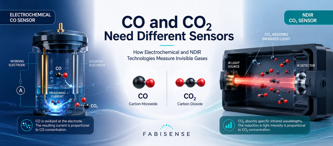 Electrochemical CO Sensors vs NDIR CO₂ Sensors: What’s the Difference? | FABISENSE
