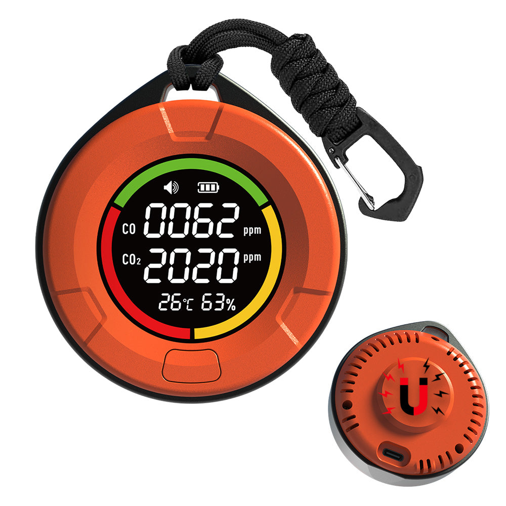 FABISENSE 10E+ 双传感器一氧化碳和二氧化碳探测器 | 0-1000ppm 一氧化碳 | 400-5000ppm 二氧化碳 | 适用于露营、房车和密闭空间