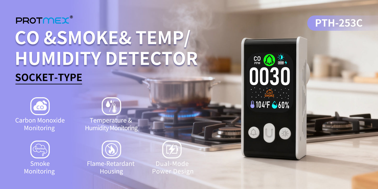 Carbon Monoxide detector, Smoke Monitoring, Temperature and Humidity Monitoring , Dual Mode Power Design