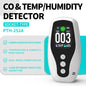 Protmex 3 in 1 Carbon Monoxide Detector and Temperature Humidity Monitor - Socket-Type Plug-in Alarm with Dual Power Modes & Flame Retardant, for Home, Bedroom, Office Safety