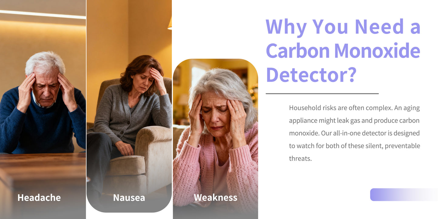 Carbon Monoxide detector, Smoke Monitoring, Temperature and Humidity Monitoring , Dual Mode Power Design
