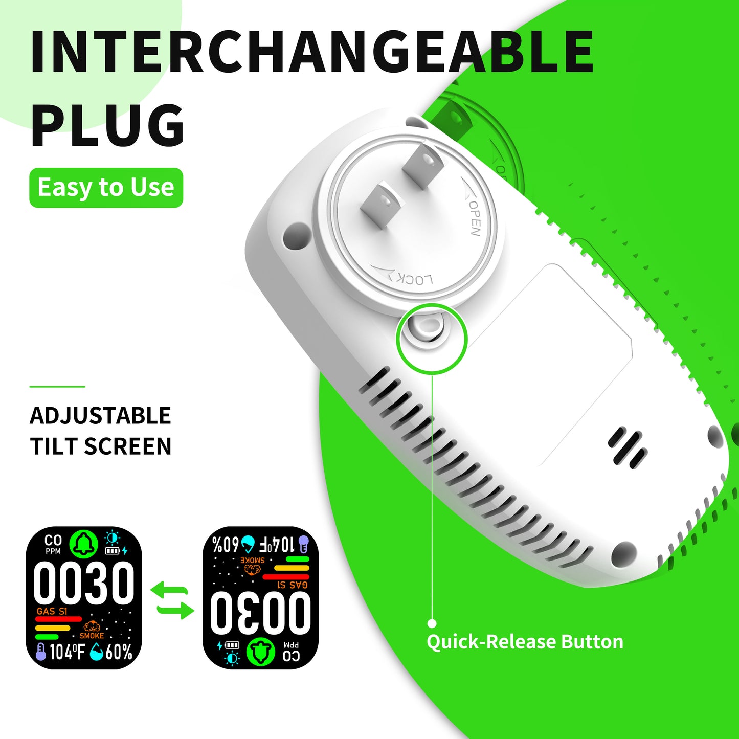 252 D Real Time Monitoring of Carbon Monoxide, Combustible Gas Detection, Smoke Detection, Reverse Compatible Socket,
