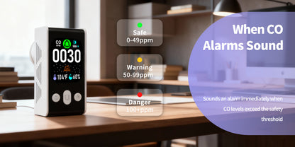 Carbon Monoxide detector, Smoke Monitoring, Temperature and Humidity Monitoring , Dual Mode Power Design