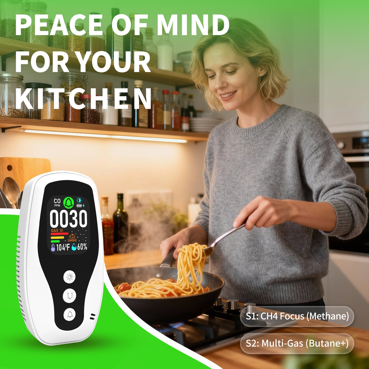 252 D Real Time Monitoring of Carbon Monoxide, Combustible Gas Detection, Smoke Detection, Reverse Compatible Socket,