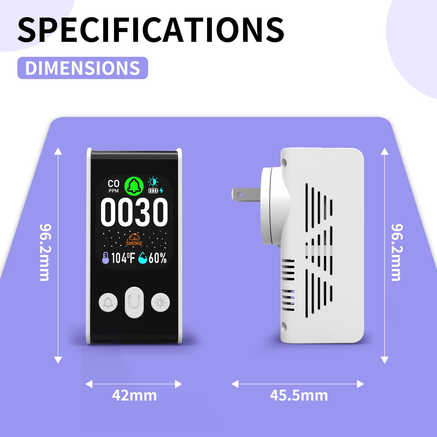 Carbon Monoxide detector, Smoke Monitoring, Temperature and Humidity Monitoring , Dual Mode Power Design