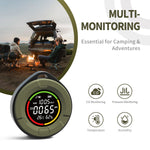 ABISENSE PTH-10D+ Portable CO Detector for Camping & RV with Barometric Pressure, Bluetooth App, Temperature & Humidity