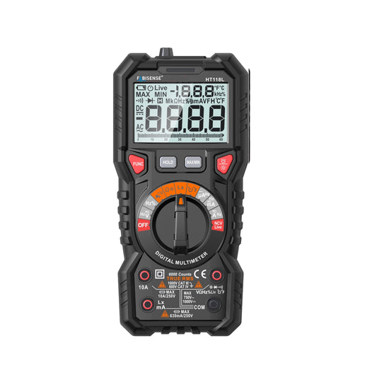 FABISENSE HT118L Digital Inductance Multimeter 6000 Counts True RMS Tester with Inductance Measurement, NCV, Live Test & Temperature