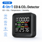 FABISENSE 9R 四合一 CO 及 CO₂ 检测仪，带温度、湿度、可调节警报及 2000mAh 可充电电池的一氧化碳监测仪
