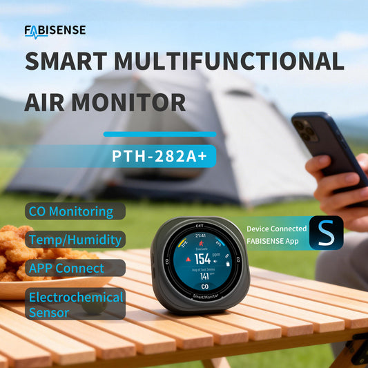 Pre-order PTH-282A+ Smart canbon monoxide Detector with App, Time Display, Temperature & Humidity Sensor, Type-C Charging, 2100mAh for Outdoor Camping, Home & Travel Safety（Shiping within 15 days）