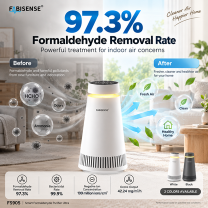 FABISENSE FS905 Smart Air Purifier Ultra | Whole-Home Gaseous Defense | Intelligent High-Precision Sensor | Clears Formaldehyde