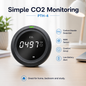 FABISENSE PTH Series Indoor CO2 Monitor – NDIR Carbon Dioxide Detector with Rechargeable Battery, Temperature Humidity & WiFi App Options