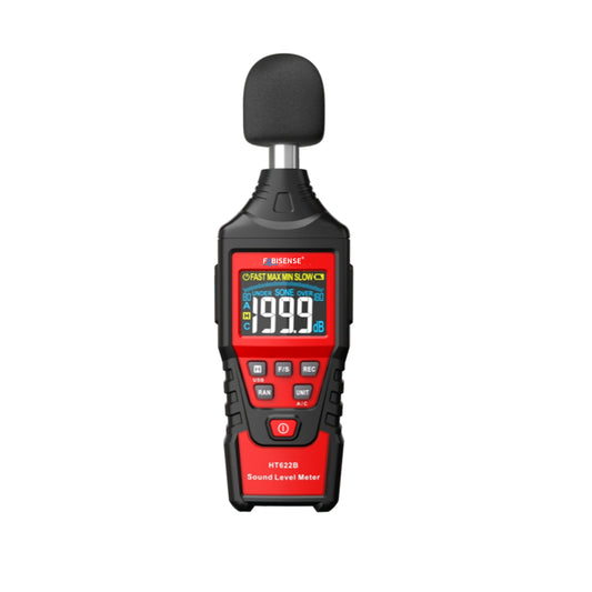 FABISENSE HT622B Professional Sound Level Meter 30-130dB A/C-Weighted Decibel Noise Logger with USB Interface & Analog Bargraph