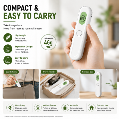 FABISENSE 22A Portable Formaldehyde Detector – HCHO Air Quality Monitor with Audible Alert