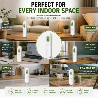 FABISENSE 22A Portable Formaldehyde Detector – HCHO Air Quality Monitor with Audible Alert