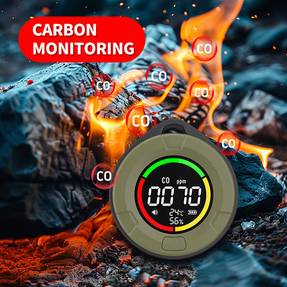 Protmex 4 in 1 Portable Carbon Monoxide Detector, Professional Rechargeable CO CO2 Detector Meter Air Quality Monitor with Magnetic Suction, RV Carbon Dioxide Detector Alarm Temp/Humidity Sensor