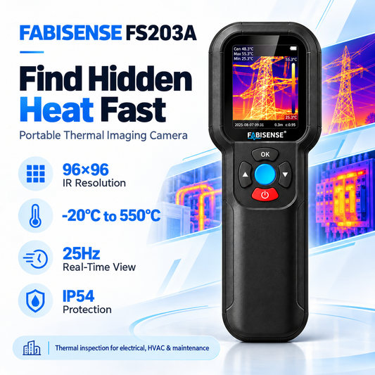 FABISENSE FS203A Thermal Imaging Camera 96×96 | Portable Infrared Thermal Imager