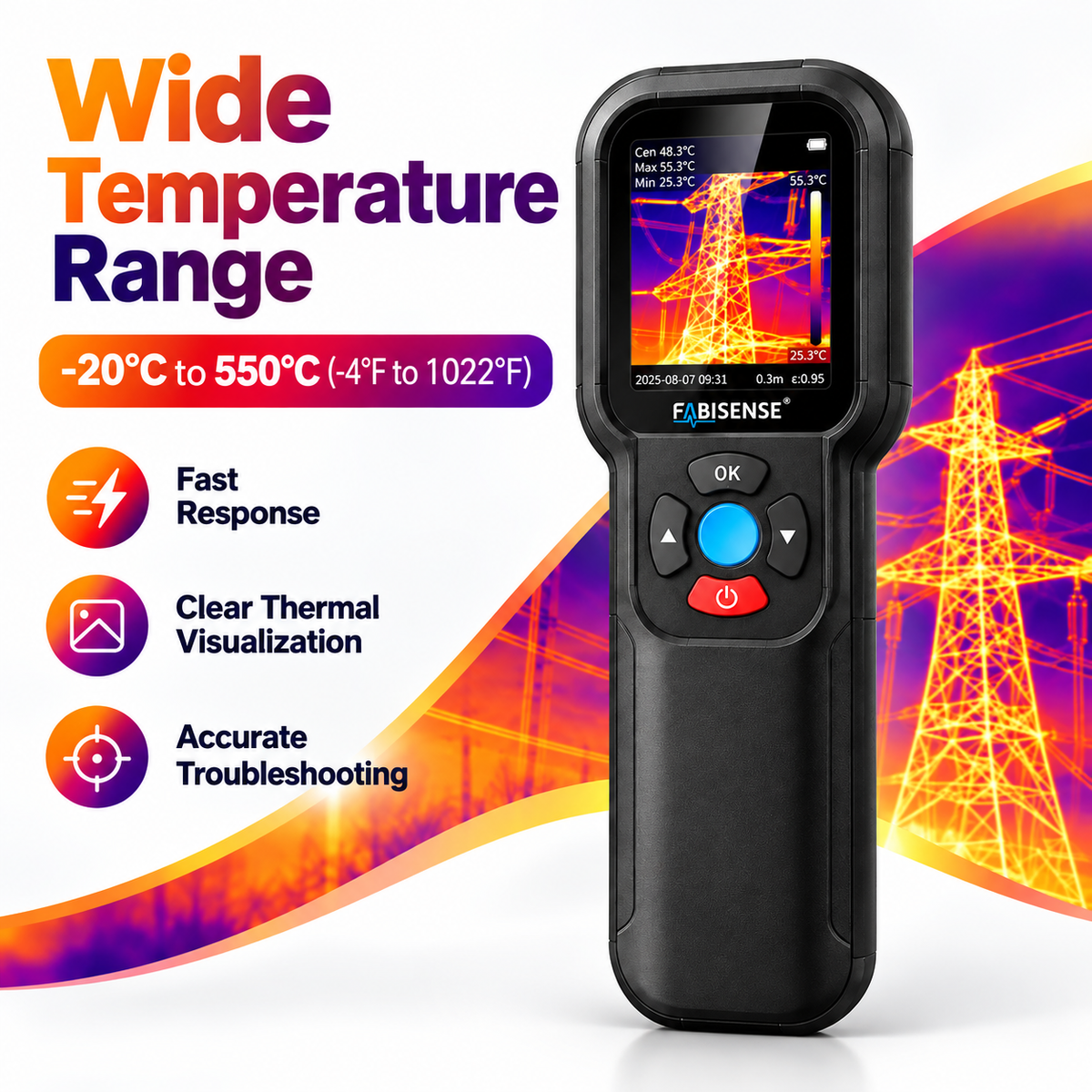 FABISENSE FS203B Thermal Imaging Camera 192×192 | Professional Infrared Thermal Detector