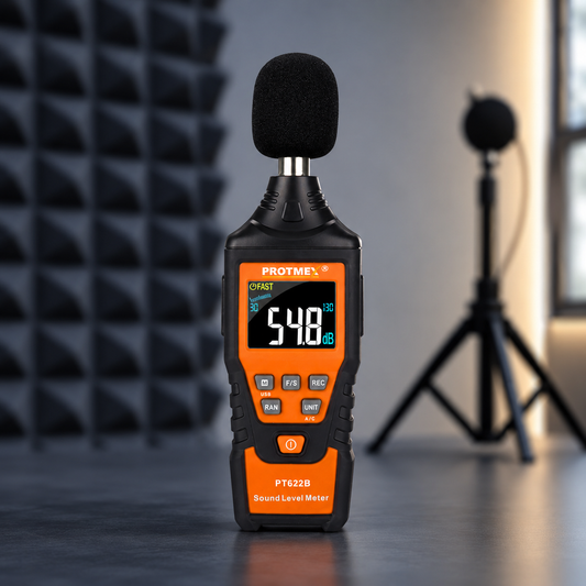 FABISENSE PT622B Digital Sound Level Meter | LCD Backlight | A/C Weighted | Decibel Meter | for Home, Office & Factory