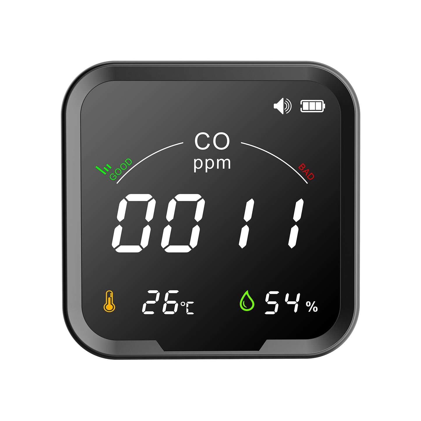Protmex Portable 3 in 1 Multi-Function Carbon Dioxide Detector, Air Quality Monitor Real Time Monitoring Sensor/Temperature/Humidity/CO Alarm Monitor for Indoor Outdoor Travel Camping Car