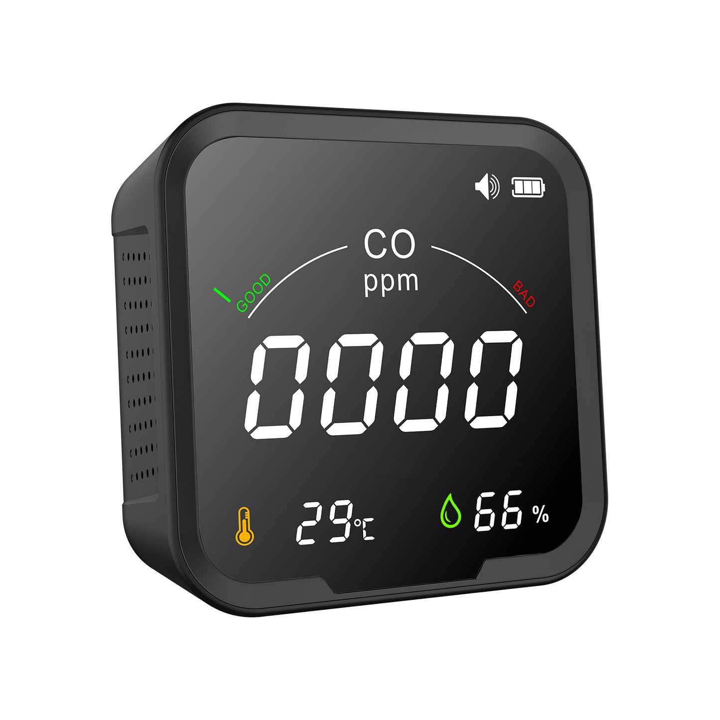 Protmex Portable 3 in 1 Multi-Function Carbon Dioxide Detector, Air Quality Monitor Real Time Monitoring Sensor/Temperature/Humidity/CO Alarm Monitor for Indoor Outdoor Travel Camping Car