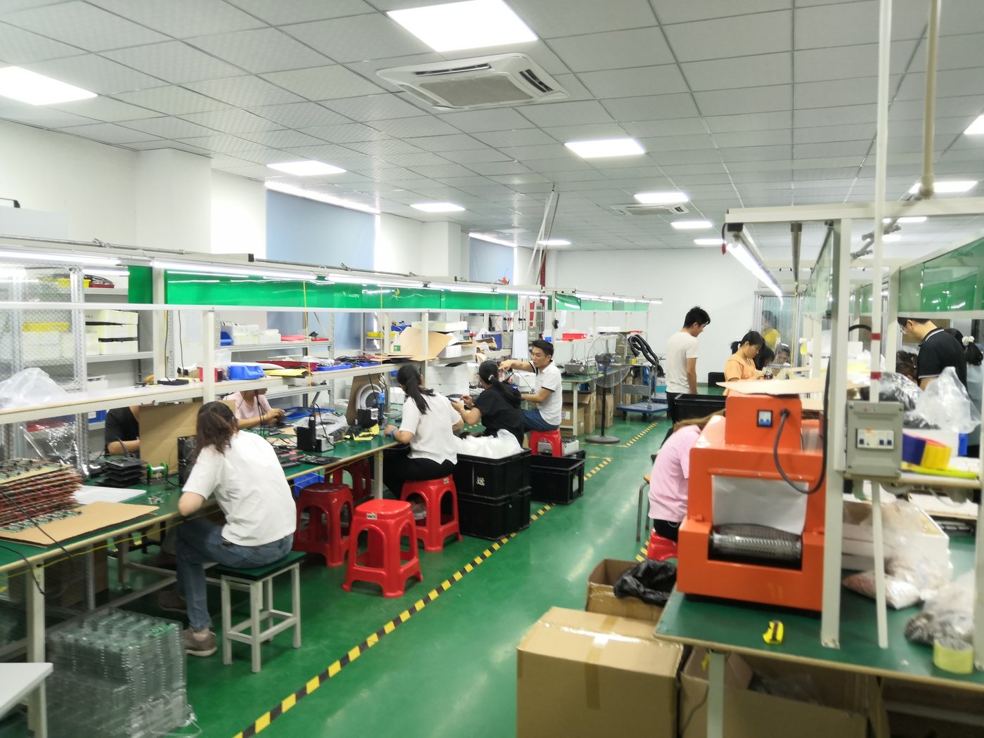 Fabisense factory production line for smart air quality monitors and gas detectors