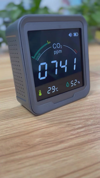 PTH-9CW Tuya WiFi CO2 Meter and Temperature Humidity Monitor Carbon Dioxide Detector Greenhouse CO2 Sensor with Light Indication